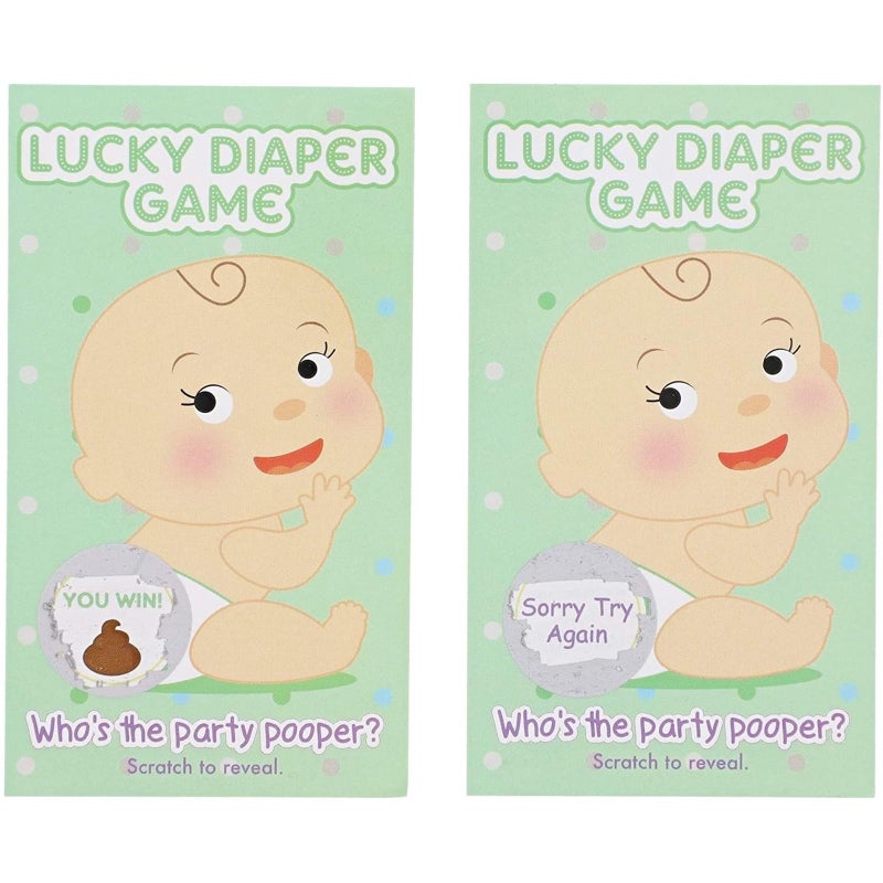 Paper Junkie Scratch Off Baby Shower Game Cards - 60 Pack, Multicolor Paper - Baby Shower Games & Scratch Off Activity - Image 2
